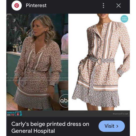 NWT Reiss Georgie Mixed Print Mini Dress - Picture 3 of 7